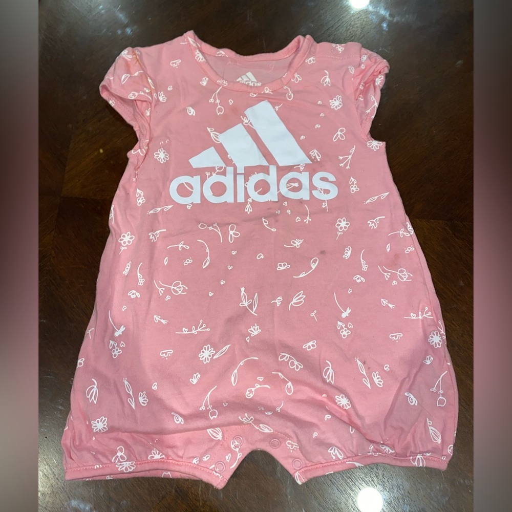 adidas onesie baby girl size 9 months